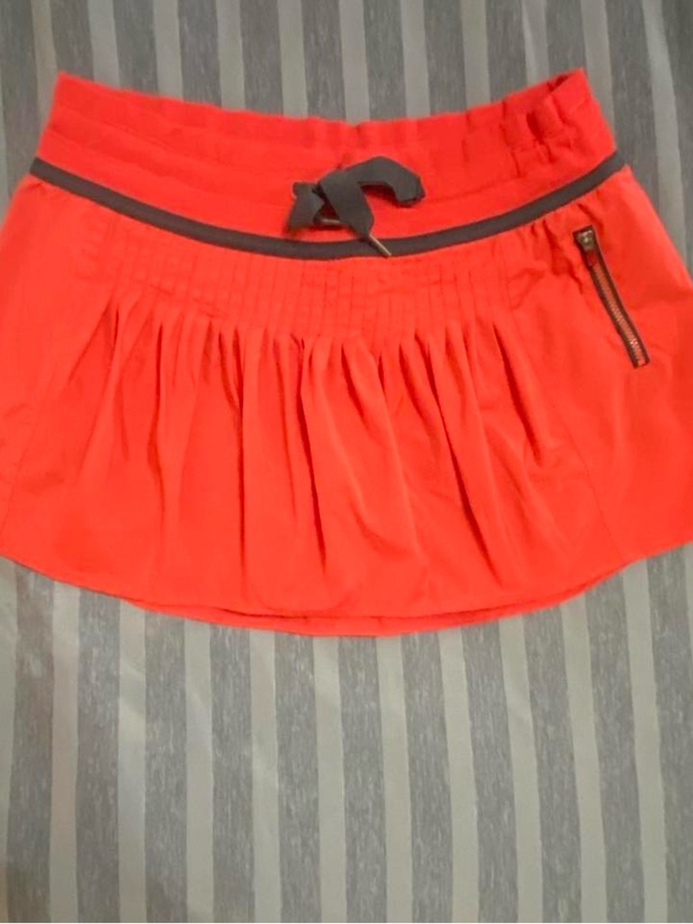 lululemon athletica Coral Red Skater Skirt with Dark Trim